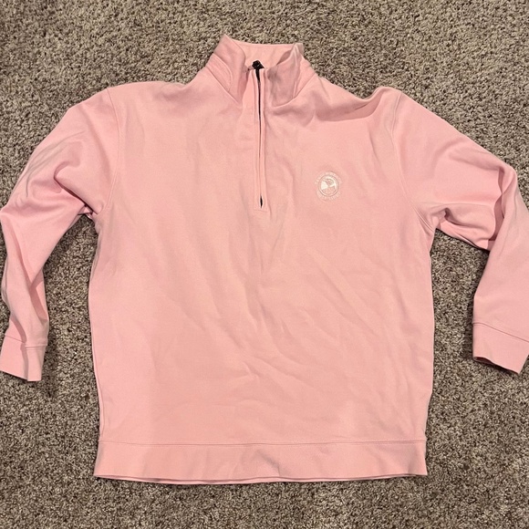 Women's Large Pebble Beach Pink Quarter Zip - Picture 1 of 5